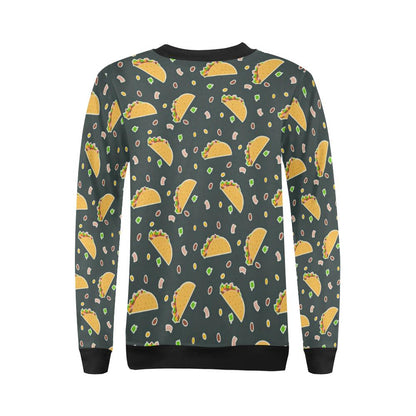 Taco Pattern Print Design TC02 Women Long Sleeve Sweatshirt-JorJune