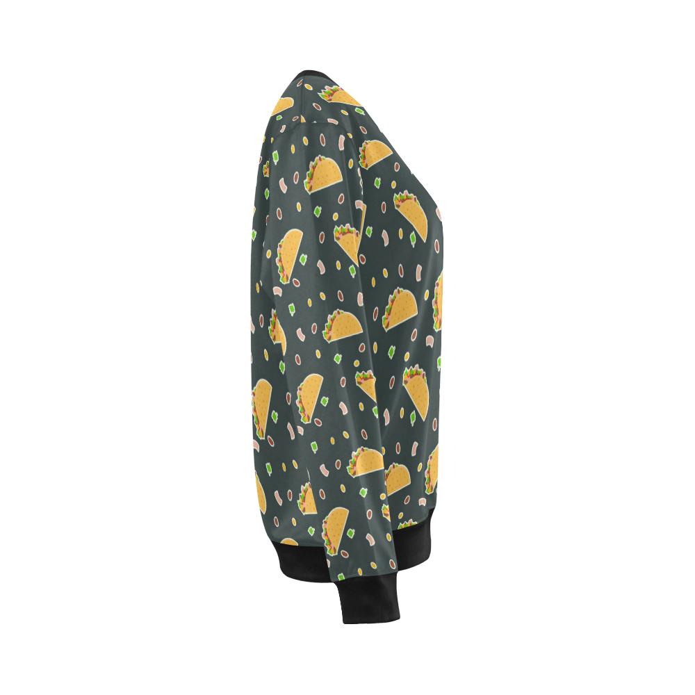 Taco Pattern Print Design TC02 Women Long Sleeve Sweatshirt-JorJune