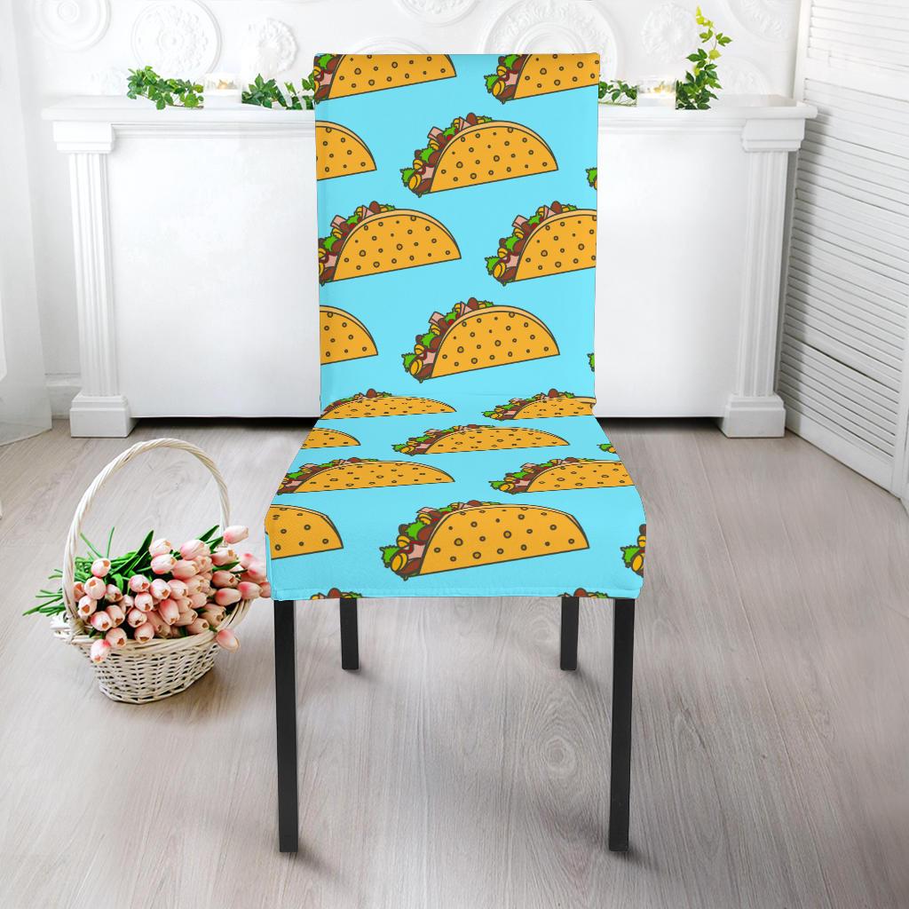 Taco Pattern Print Design TC03 Dining Chair Slipcover-JORJUNE.COM