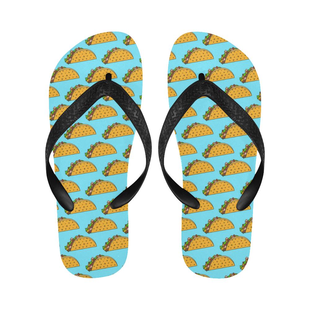 Taco Pattern Print Design TC03 Flip Flops-JorJune