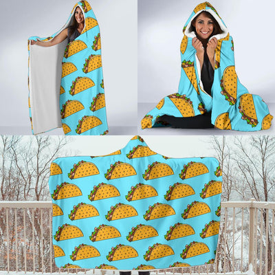 Taco Pattern Print Design TC03 Hooded Blanket-JORJUNE.COM