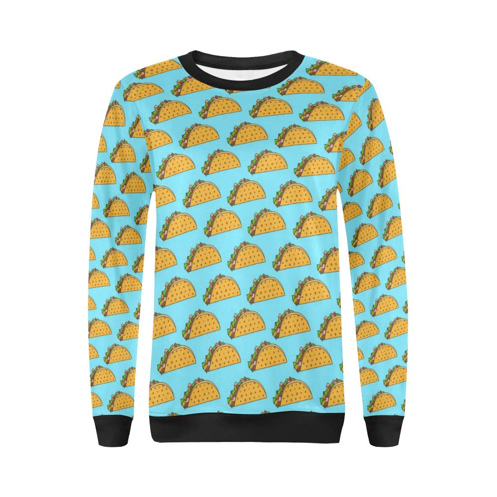 Taco Pattern Print Design TC03 Women Long Sleeve Sweatshirt-JorJune