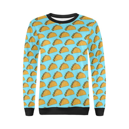 Taco Pattern Print Design TC03 Women Long Sleeve Sweatshirt-JorJune