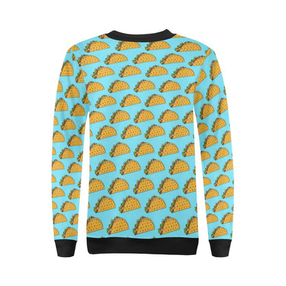 Taco Pattern Print Design TC03 Women Long Sleeve Sweatshirt-JorJune