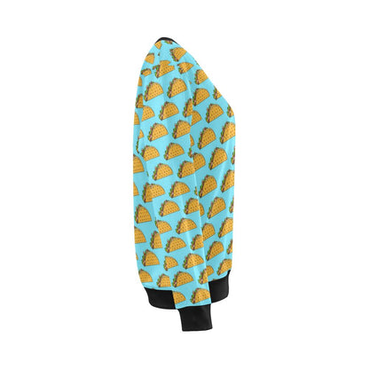 Taco Pattern Print Design TC03 Women Long Sleeve Sweatshirt-JorJune
