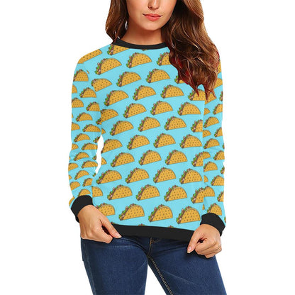Taco Pattern Print Design TC03 Women Long Sleeve Sweatshirt-JorJune