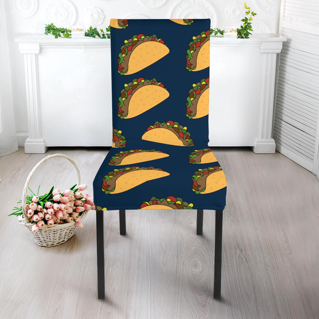 Taco Pattern Print Design TC04 Dining Chair Slipcover-JORJUNE.COM