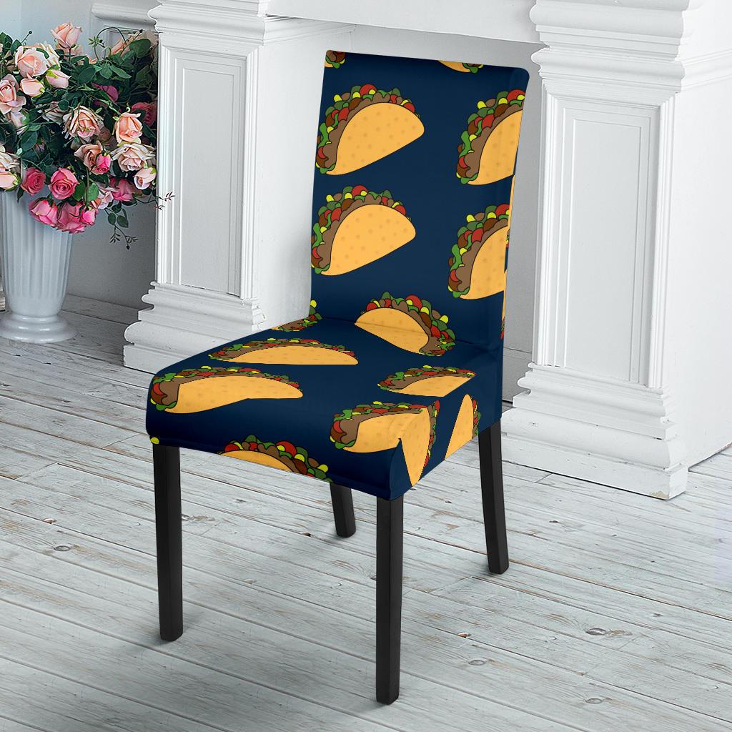 Taco Pattern Print Design TC04 Dining Chair Slipcover-JORJUNE.COM