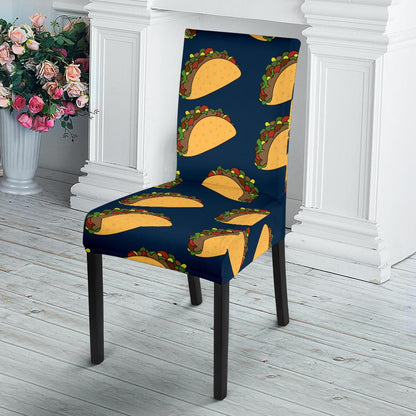 Taco Pattern Print Design TC04 Dining Chair Slipcover-JORJUNE.COM