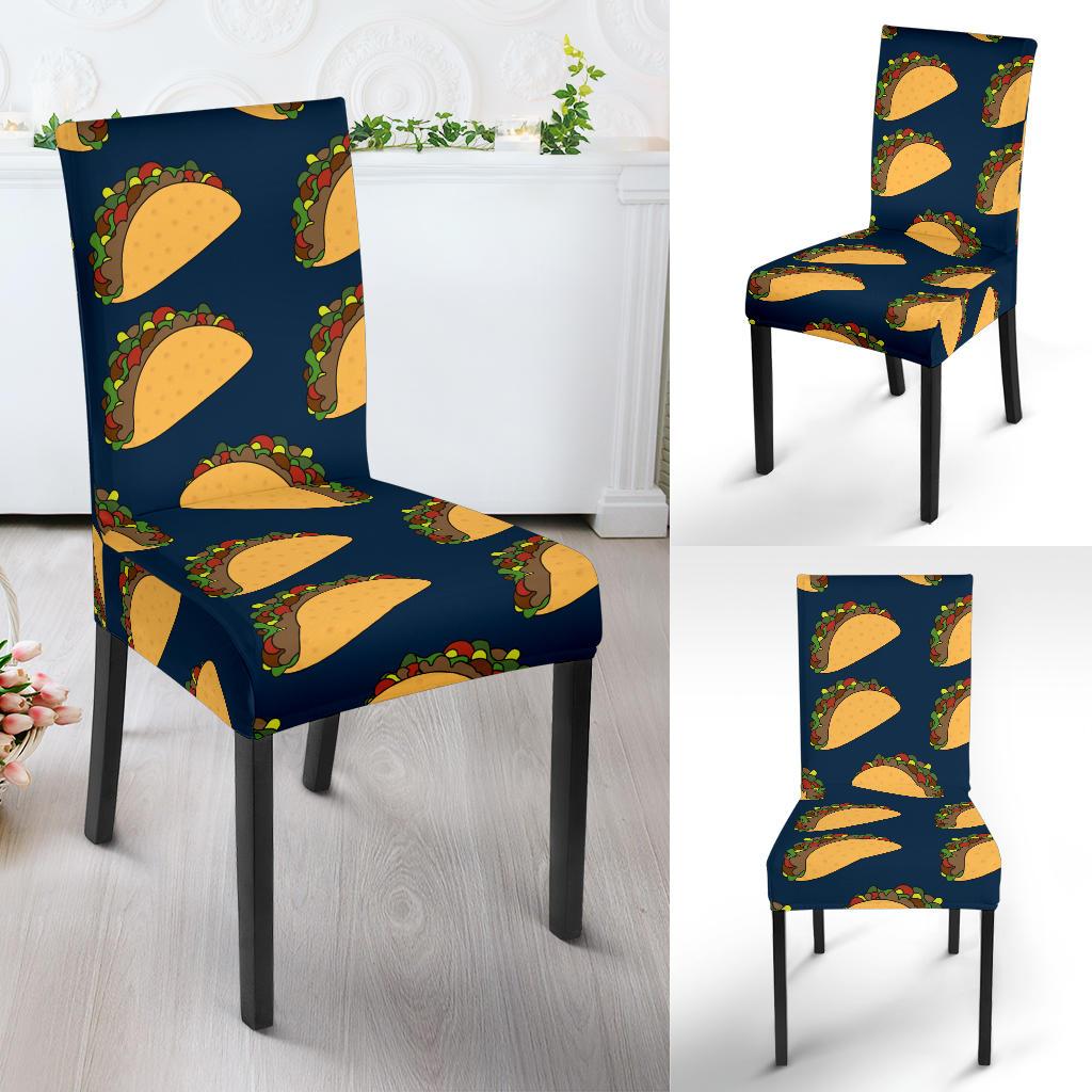 Taco Pattern Print Design TC04 Dining Chair Slipcover-JORJUNE.COM