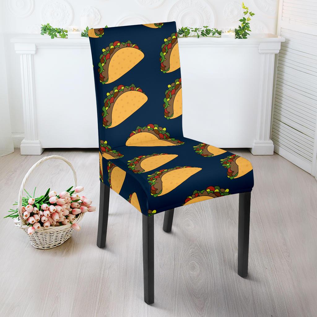 Taco Pattern Print Design TC04 Dining Chair Slipcover-JORJUNE.COM