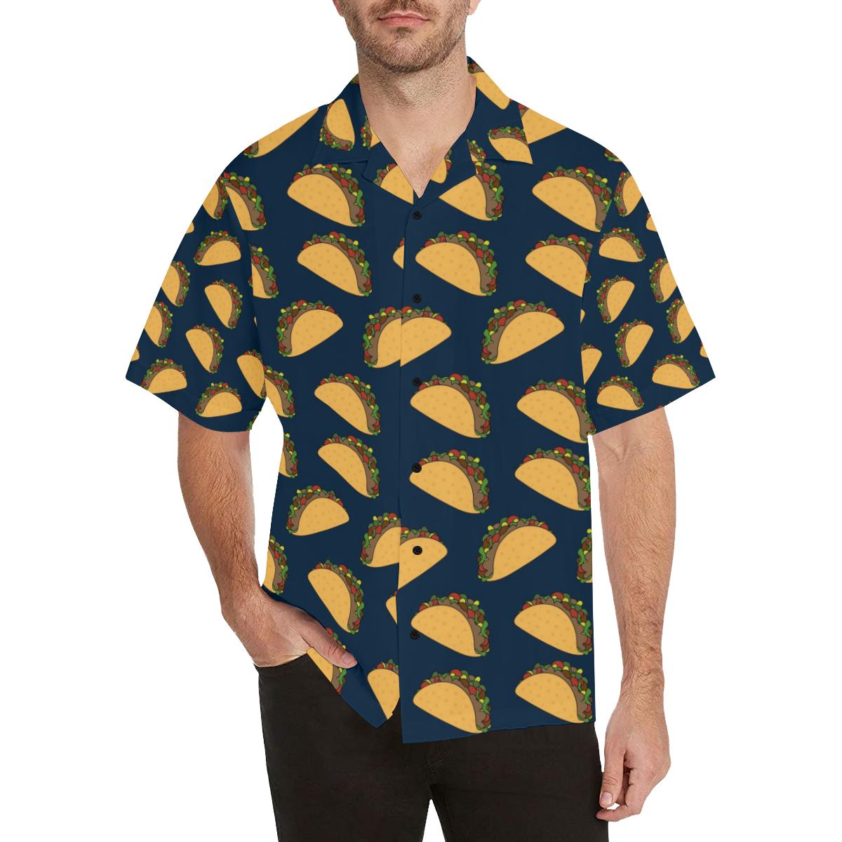 Taco Pattern Print Design TC04 Men Hawaiian Shirt-JorJune