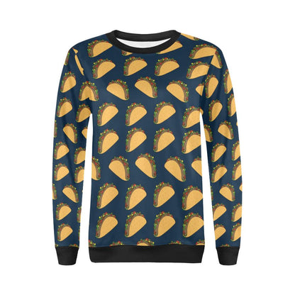 Taco Pattern Print Design TC04 Women Long Sleeve Sweatshirt-JorJune