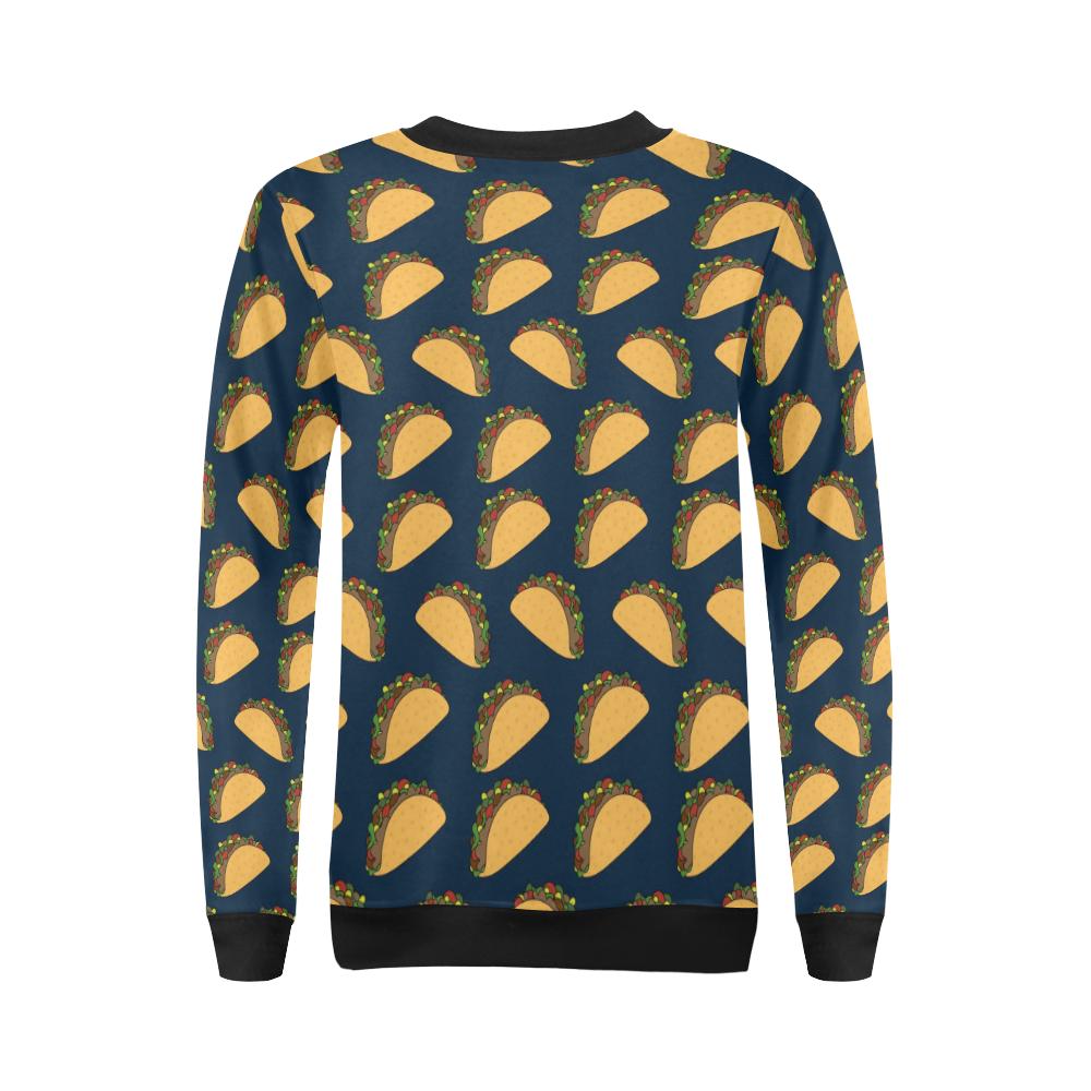 Taco Pattern Print Design TC04 Women Long Sleeve Sweatshirt-JorJune