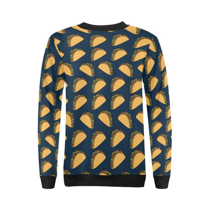 Taco Pattern Print Design TC04 Women Long Sleeve Sweatshirt-JorJune