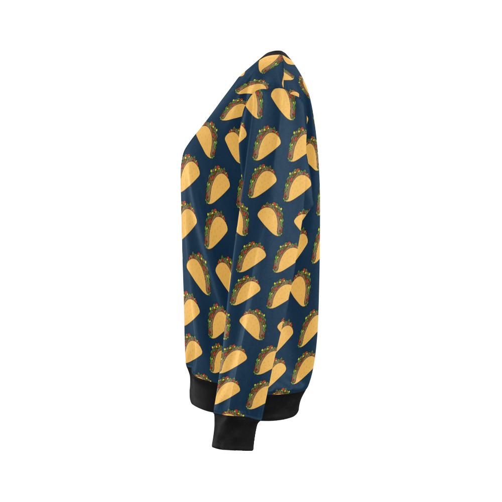 Taco Pattern Print Design TC04 Women Long Sleeve Sweatshirt-JorJune