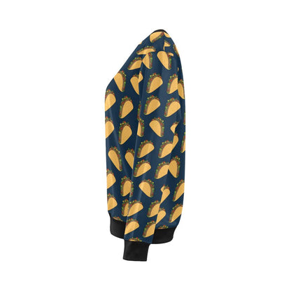 Taco Pattern Print Design TC04 Women Long Sleeve Sweatshirt-JorJune