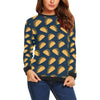 Taco Pattern Print Design TC04 Women Long Sleeve Sweatshirt-JorJune