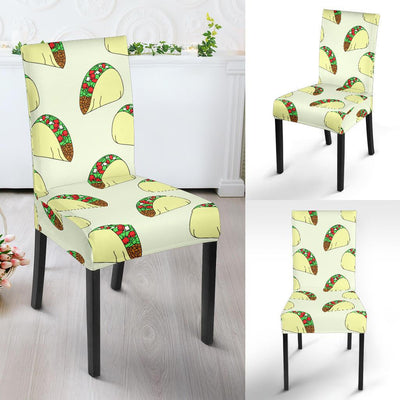 Taco Pattern Print Design TC05 Dining Chair Slipcover-JORJUNE.COM