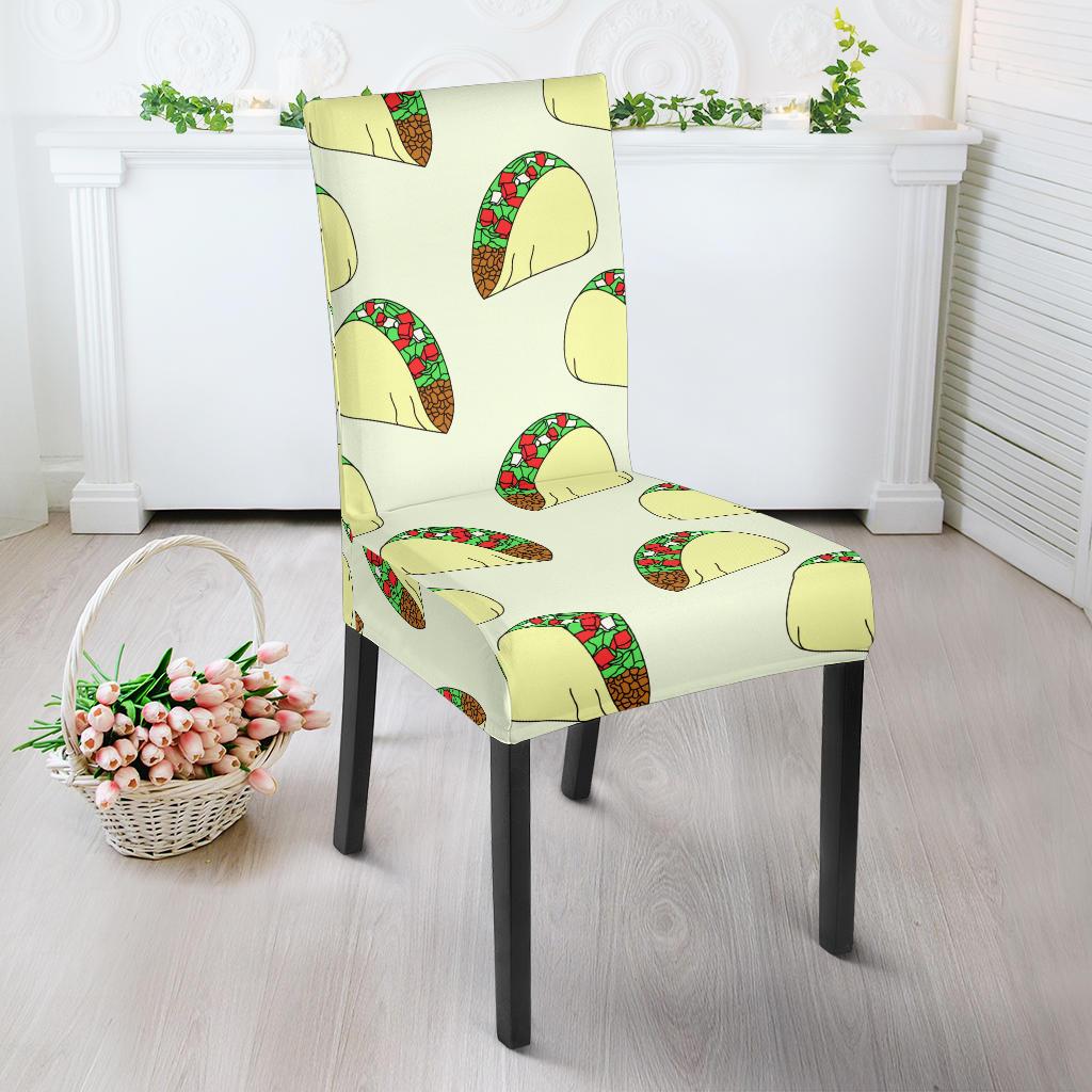 Taco Pattern Print Design TC05 Dining Chair Slipcover-JORJUNE.COM