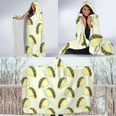 Taco Pattern Print Design TC05 Hooded Blanket-JORJUNE.COM