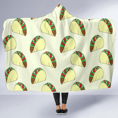 Taco Pattern Print Design TC05 Hooded Blanket-JORJUNE.COM