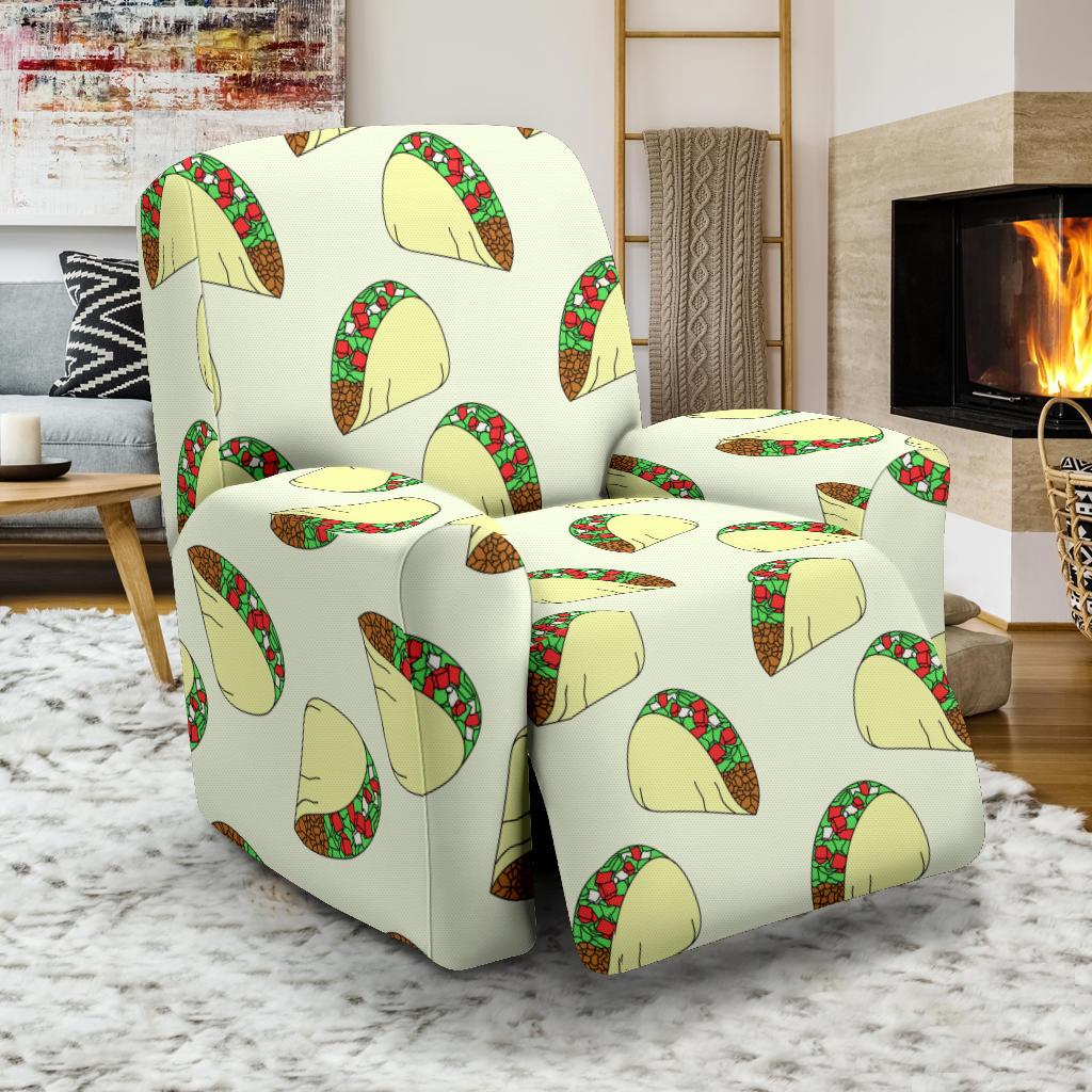 Taco Pattern Print Design TC05 Recliner Slipcover-JORJUNE.COM