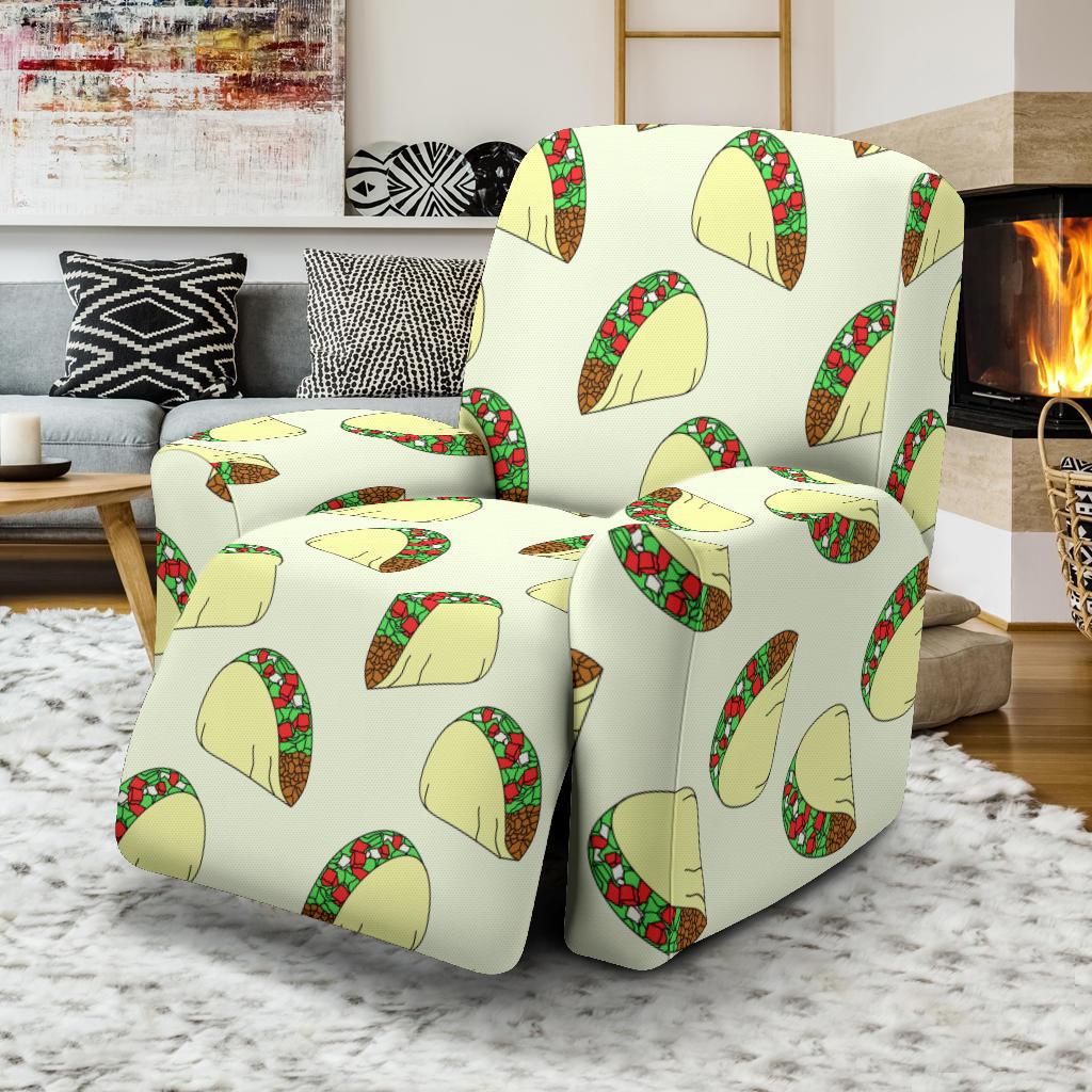 Taco Pattern Print Design TC05 Recliner Slipcover-JORJUNE.COM