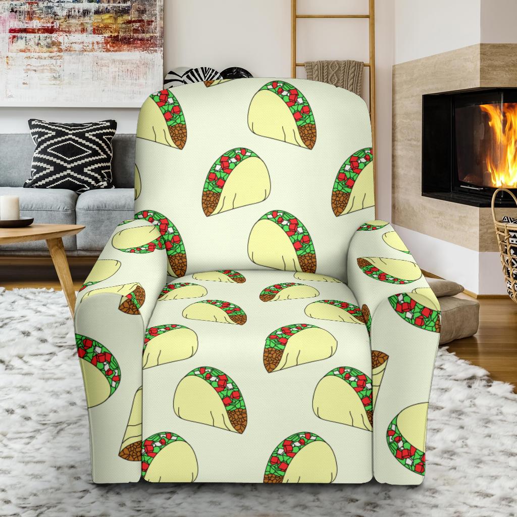 Taco Pattern Print Design TC05 Recliner Slipcover-JORJUNE.COM
