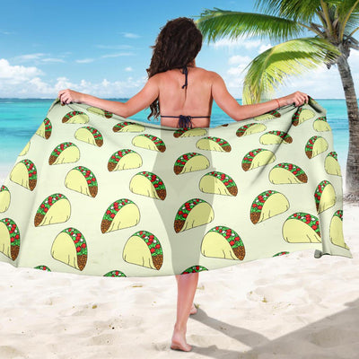 Taco Pattern Print Design TC05 Sarong Pareo Wrap-JORJUNE.COM