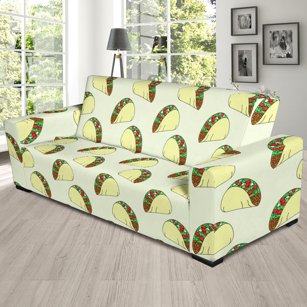 Taco Pattern Print Design TC05 Sofa Slipcover-JORJUNE.COM