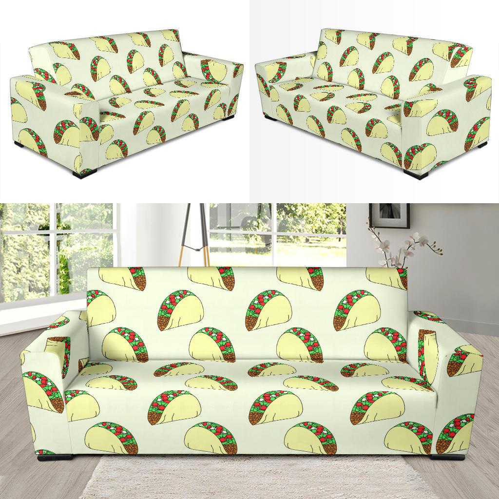 Taco Pattern Print Design TC05 Sofa Slipcover-JORJUNE.COM