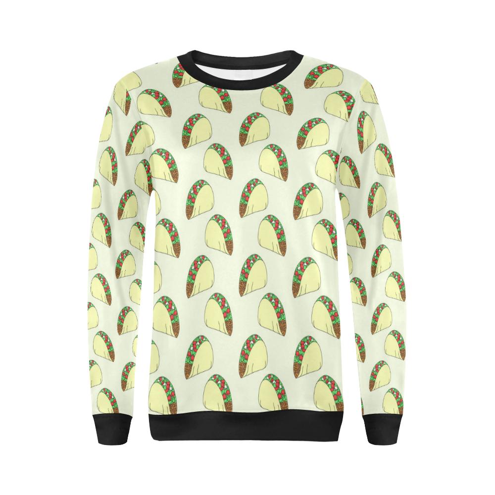 Taco Pattern Print Design TC05 Women Long Sleeve Sweatshirt-JorJune
