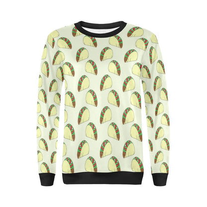 Taco Pattern Print Design TC05 Women Long Sleeve Sweatshirt-JorJune