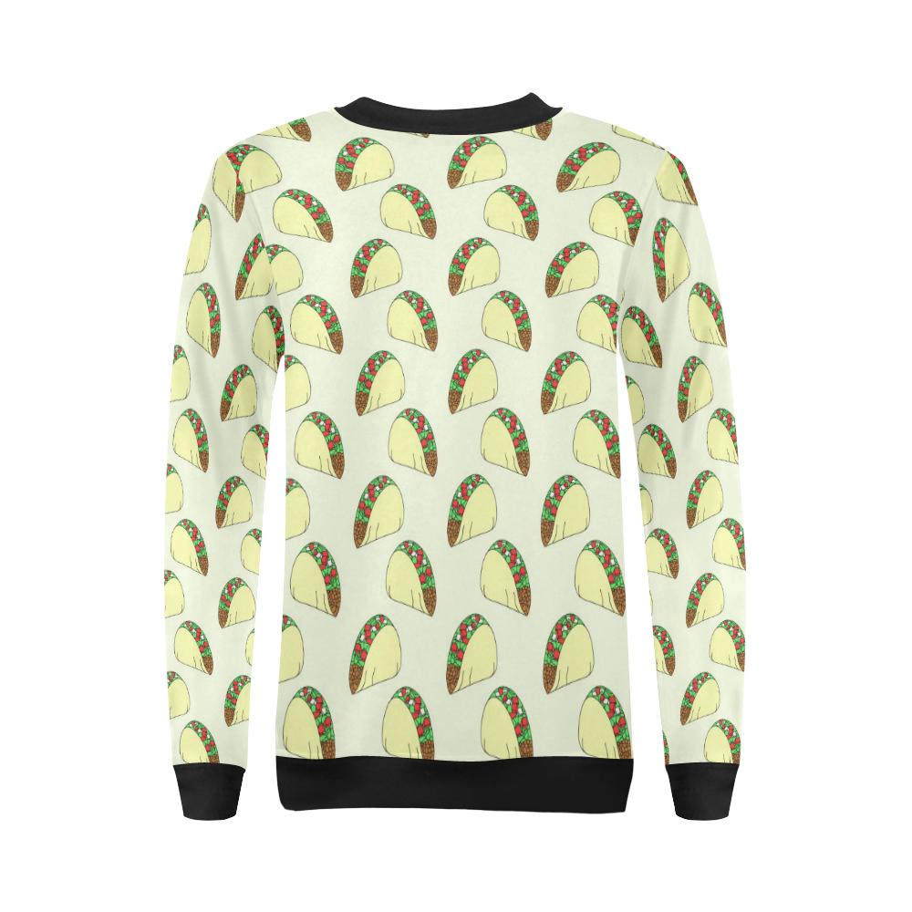 Taco Pattern Print Design TC05 Women Long Sleeve Sweatshirt-JorJune