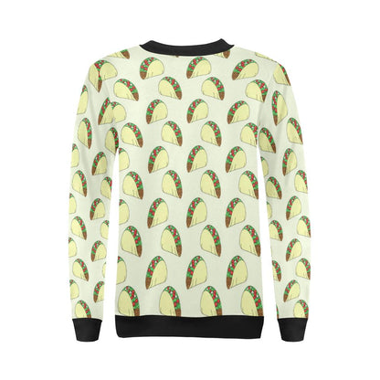 Taco Pattern Print Design TC05 Women Long Sleeve Sweatshirt-JorJune