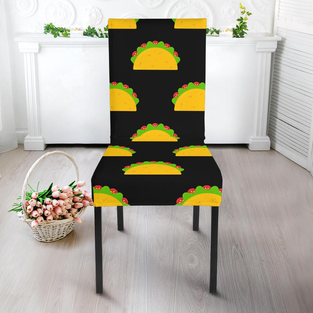 Taco Pattern Print Design TC06 Dining Chair Slipcover-JORJUNE.COM