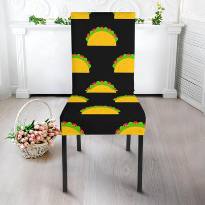 Taco Pattern Print Design TC06 Dining Chair Slipcover-JORJUNE.COM