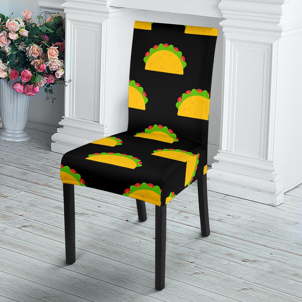 Taco Pattern Print Design TC06 Dining Chair Slipcover-JORJUNE.COM