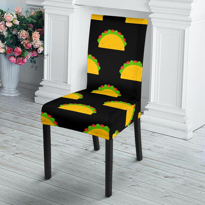 Taco Pattern Print Design TC06 Dining Chair Slipcover-JORJUNE.COM