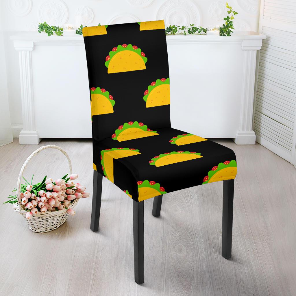 Taco Pattern Print Design TC06 Dining Chair Slipcover-JORJUNE.COM