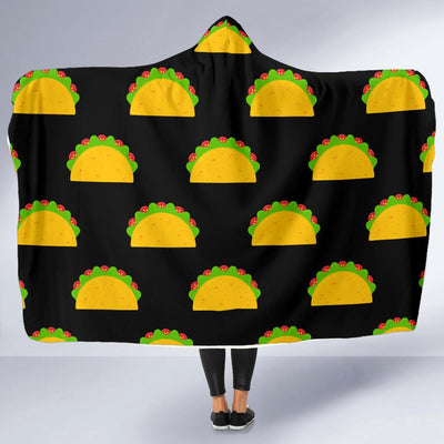 Taco Pattern Print Design TC06 Hooded Blanket-JORJUNE.COM