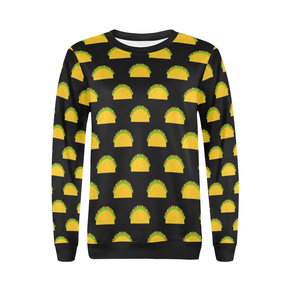 Taco Pattern Print Design TC06 Women Long Sleeve Sweatshirt-JorJune