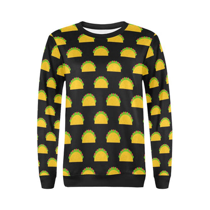 Taco Pattern Print Design TC06 Women Long Sleeve Sweatshirt-JorJune