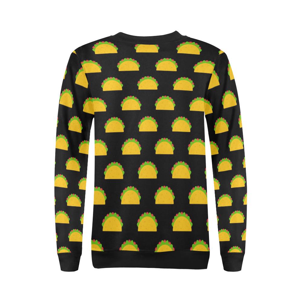Taco Pattern Print Design TC06 Women Long Sleeve Sweatshirt-JorJune