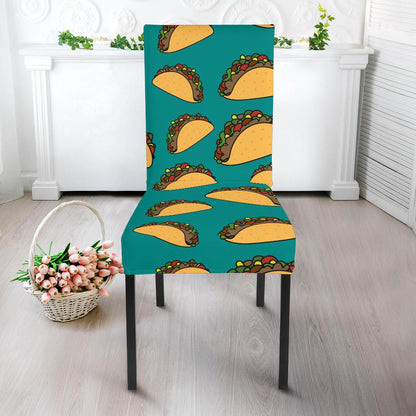 Taco Pattern Print Design TC07 Dining Chair Slipcover-JORJUNE.COM