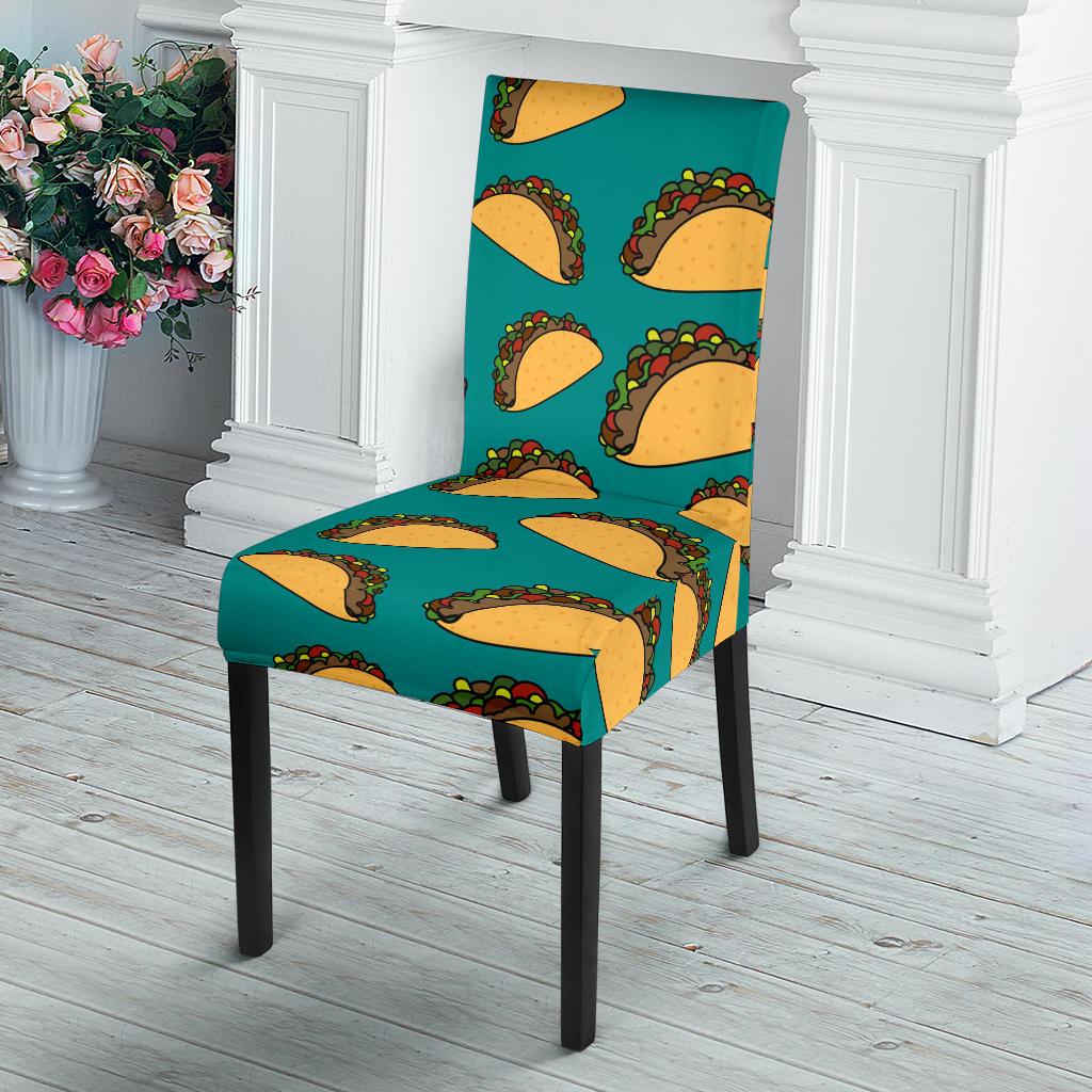 Taco Pattern Print Design TC07 Dining Chair Slipcover-JORJUNE.COM