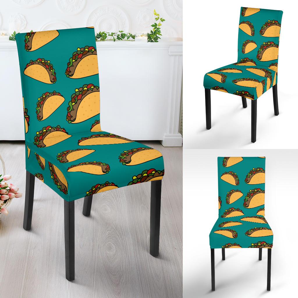 Taco Pattern Print Design TC07 Dining Chair Slipcover-JORJUNE.COM