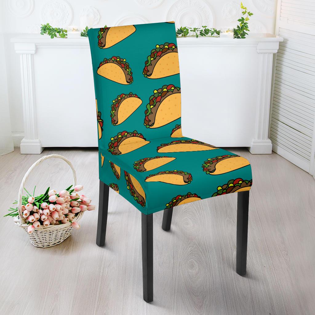 Taco Pattern Print Design TC07 Dining Chair Slipcover-JORJUNE.COM