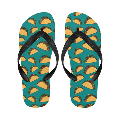 Taco Pattern Print Design TC07 Flip Flops-JorJune